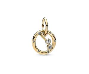 Pandora Moments Anhänger, Sternzeichen-Charms, 14-karätig vergoldet, mit klarem Cubic Zirkonia