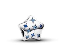 Pandora 792974C01 - Auffälliges Funkelndes Stern Charm - Sterling Silber - Kristall Blau
