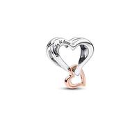 Pandora 782642C00 Bicolor Unendlichkeits-Herz Charm - Sterling Silber + Roségold Vergoldung