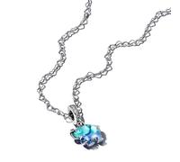 Pandora 793339C01 Blauer Murano-Glas Elefanten Charm-Anhänger - Sterling Silber - Zirkonia Blau