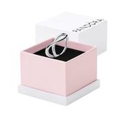 Pandora Moments Blühende Rose Verschluss Schlangen-Gliederarmband aus Sterling Silber, Kompatibel mit Pandora Moments, Größe:19, 593211C00-19