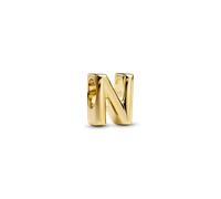 PANDORA Moments Buchstabe N Mini-Charm, 14 Karat vergoldet - 763960C00
