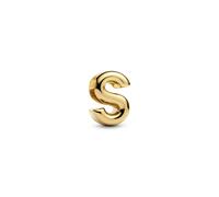 PANDORA Moments Buchstabe S Mini-Charm, 14 Karat vergoldet - 763965C00