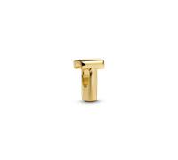 PANDORA Moments Buchstabe T Mini-Charm, 14 Karat vergoldet - 763966C00