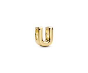 PANDORA Moments Buchstabe U Mini-Charm, 14 Karat vergoldet - 763967C00