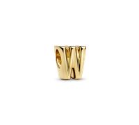 PANDORA Moments Buchstabe W Mini-Charm, 14 Karat vergoldet - 763969C00