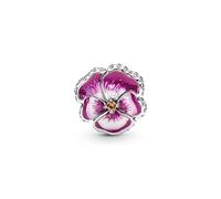 Pandora Pinke Stiefmütterchen Blume Charm - 790777C01 - Silber - Emaille Steinmix - Multicolor