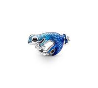 Pandora Moments Charm Raupe, Sterlingsilber. mit schwarzem Kristall, rosa und dunkelrosa Emaille