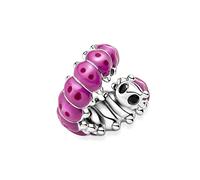 Pandora Charm Süße gekräuselte Raupe 790762C01 Silber Emaille Kristall Pink