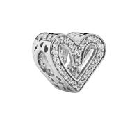Charm - Funkelndes Freihand-Herz - Pandora Silberfarben 94966/70X