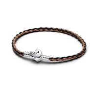 PANDORA Moments Disney Der König der Löwen Verschluss Geflochtenes Lederarmband, Kompatibel Moments, Größe: 19 cm, 593361C01-S2