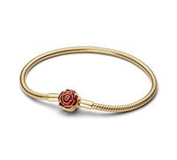 Pandora 564019C01-19 - Disney die Schöne und das Biest magische Rose Schlangen-Gliederarmband - Vergoldung - Emaille - 19 cm