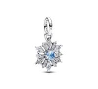 PANDORA Moments Disney Eiskönigin Elsa Schneeflocke Charm-Anhänger aus Sterling-Silber mit künstlichem Kristall und Zirkonia, Kompatibel ME und Moments, 794209C01