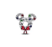 PANDORA Moments Disney Micky Maus Adventkranz Charm aus Sterling Silber, Kompatibel Moments Armbänder, 793531C01