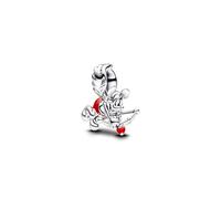 PANDORA Moments Disney Micky Maus Amor Charm aus Sterling Silber mit künstlichem Kristall, Kompatibel Moments Armbänder, 793616C01