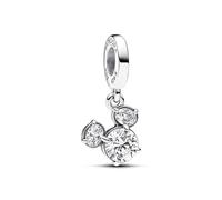 Pandora 793031C01 - Disney Micky Maus Funkelnder Kopf Silhouette Charm-Anhänger - Sterling Silber - Zirkonia