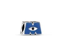 Pandora 792753C01 - Disney Pixar Die Monster AG Logo M Charm - Sterling Silber - Crystal + Emaille Blau