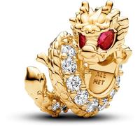 Pandora 763069C01 chinesisches Jahr des Drachen Charm - Gelbgold Vergoldung - Zirkonia