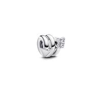 PANDORA Moments Drehender Pfeil Charm aus Sterling Silber mit Zirkonia, Kompatibel Moments Armbänder, 793665C01
