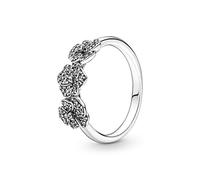 PANDORA Moments Drei Stiefmütterchen Ring aus Sterling-Silber mit Cubic Zirkonia, Gr. 52, 190786C01-52