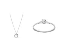 Pandora Moments Familie Für Immer Verschlungener Anhänger Halskette mit Karabiner-Verschluss aus Sterling-Silber, Kompatibel Moments Armbänder, Größe: 60cm