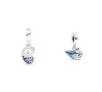 Pandora Moments Farbwechselndes Chamäleon Charm-Anhänger aus Sterling-Silber & Moments Glow-in-the-dark Einsiedlerkrebs Charm-Anhänger aus Sterling Silber mit Zirkonia