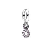 Pandora 792766C01 - Funkelnder Unendlichkeits-Charm-Anhänger - Sterling Silber - Crystal Pink