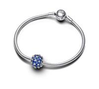 Pandora 792630C02 Charm Funkelndes Pavé Rund Blau