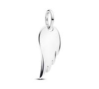 PANDORA Moments Gravierbarer Engelsflügel Anhänger aus Sterling Silber, Kompatibel ME und Moments, 394014C00