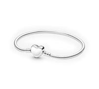 Pandora 599206C00-21 Armband - gewölbtes Herz als Verschluss - 21 cm - Silber