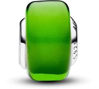 PANDORA Moments Grünes Murano-Glas Mini-Charm aus Sterling Silber, Kompatibel Moments Armbänder, 793106C00