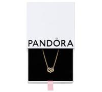 Pandora Moments Halskette Ewigkeitsherz, 14-karätig vergoldet, mit klarem Cubic Zirkonia