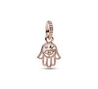 PANDORA Moments Hand der Fatima Charm-Anhänger mit 14 Karat rosévergoldeter Metalllegierng, Kompatibel Moments Armbändern, 789144C00