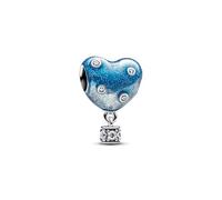 Pandora Moments Heißluftballon Herz-Charm aus Sterling Silber mit Zirkonia, Kompatibel Moments Armbänder, 793595C01