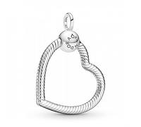 PANDORA Moments Herz O Pendant Kettenanhänger aus Sterling Silber, Breite: 26,1mm, 399384C00