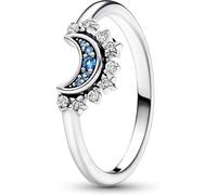Pandora 192675C01-50 himmlisch Funkelnder Blauer Mondring - Gr. 50 - Sterling Silber