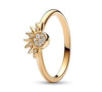 Pandora 162674C01-48 himmlisch Funkelnder Sonnenring - Gr. 48 - Gelbgold Vergoldung