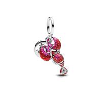 PANDORA Moments Hummer Charm-Anhänger aus Sterling Silber mit Zirkonia, Kompatibel Moments und ME Armbänder, 793676C01