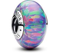 PANDORA Moments Leuchtendes violettes Charmaus Sterling Silber, Kompatibel Moments Armbänder, 791691C05