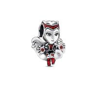 PANDORA Moments Marvel Scarlet Witch Charm aus Sterling Silber, Kristall, Kompatibel Moments Armbändern, 792763C01