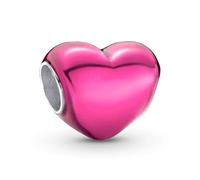 Pandora 793337C03 Metallic Herz Charm ROSA - Silber & Emaille