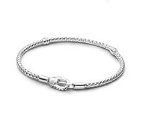 PANDORA Moments Nietenarmband mit Nietenverschluss aus Sterling-Silber, Kompatibel Moments Anhängern, Größe: 18 cm, 593680C01-18