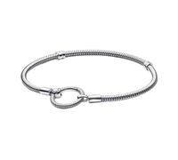 PANDORA Moments O Verschluss Schlangen-Gliederarmband aus Sterling Silber - kompatibel Moments Armbänder - Größe: 23 cm