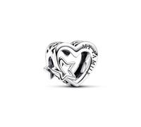 Pandora Charm Moments Offen gearbeitetes Familie Herz & Stern – Sterling Silber – 792829C00
