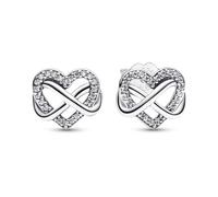 Pandora 292667C01 Funkelnde Unendlichkeits-Herz Ohrstecker - Sterling Silber