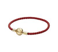 PANDORA Moments Rotes gewebtes Lederarmband