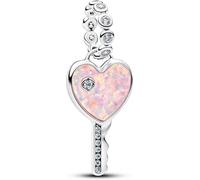 PANDORA Moments Schillernder Roter Schlüssel Charm-Anhänger aus Sterling Silber mit Zirkonia, Kompatibel Moments, 794427C01