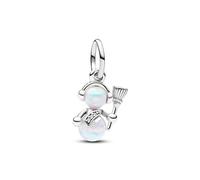 Pandora Schmuck 792981C01 Silber Charm-Anhänger Opalisierender Schneemann