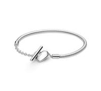 PANDORA Moments Schlangen-Gliederarmband mit T-Verschluss aus Sterling Silber/Größe: 20cm