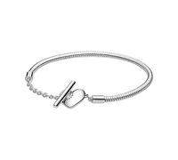 PANDORA Moments Schlangen-Gliederarmband mit T-Verschluss aus Sterling Silber/Größe: 23cm